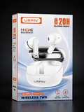 Premium white URPIN UA-60Pro true wireless earbuds featuring ENC and smart touch controls