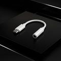 Premium USB-C to 3.5mm audio adapter featuring plug-and-play connectivity, music playback, and voice call compatibility.
